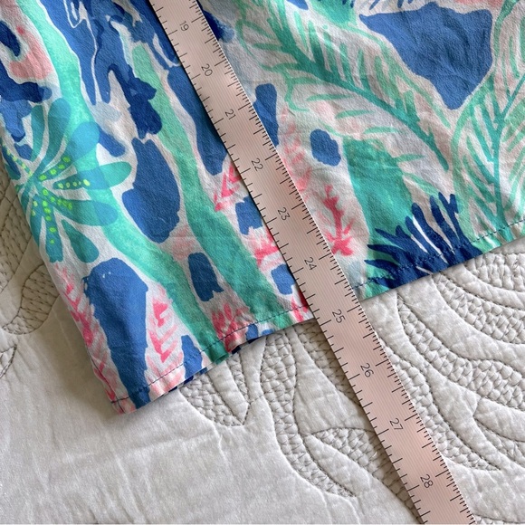 Lilly Pulitzer - Elsa Silk Top - Jet Stream In Multi Jet Stream - Picture 10 of 10